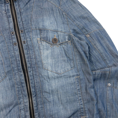 Vintage 2000s PPFM Lightweight Denim Jacket Size S | Small, Blue