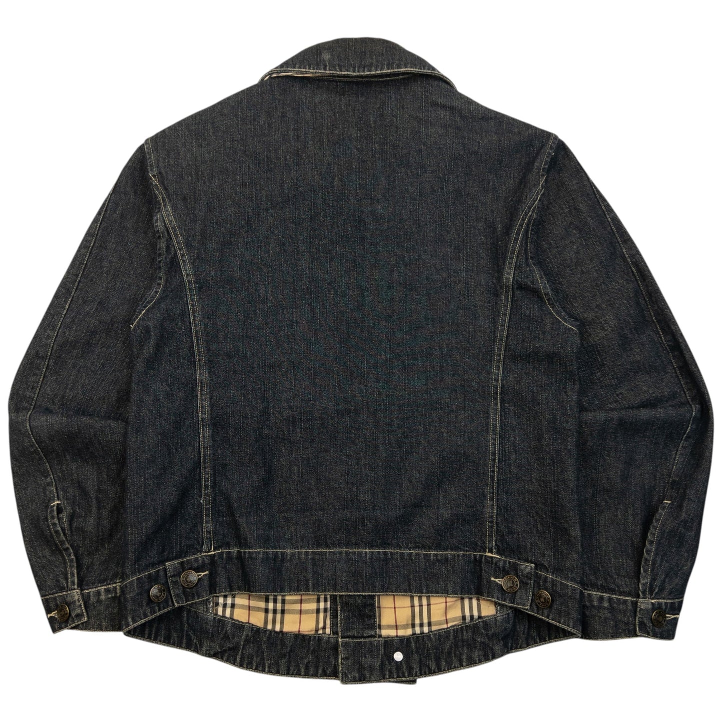 Vintage 2000s Burberry Button Up Denim Jacket Womens Size S | Small, Blue