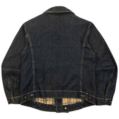 Vintage 2000s Burberry Button Up Denim Jacket Womens Size S | Small, Blue