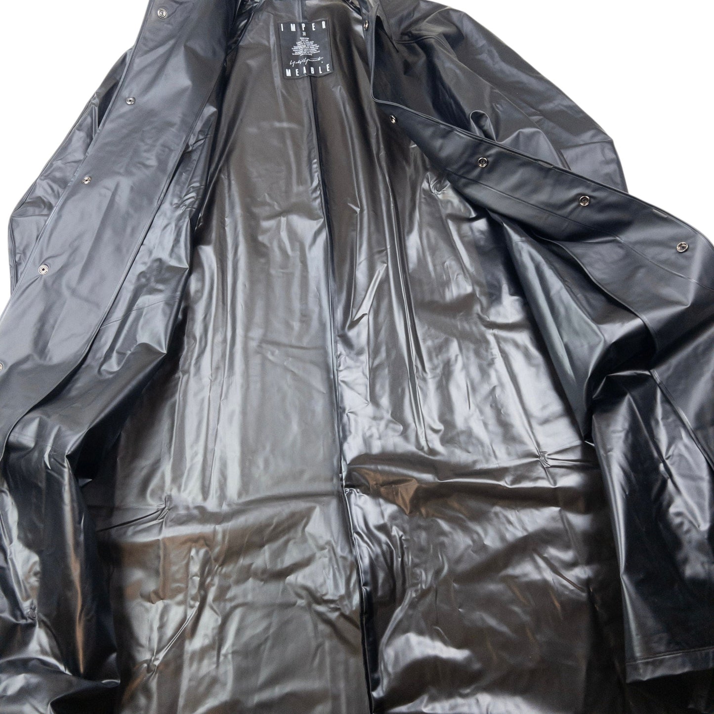 Vintage 90s Yohji Yamamoto Impermeable Transluscent Rain Jacket Size XL | XL, Black