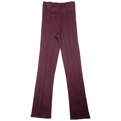 Vintage 90s Pleats Please By Issey Miyake Pleated Trousers Womens Size M | Medium, Burgundy