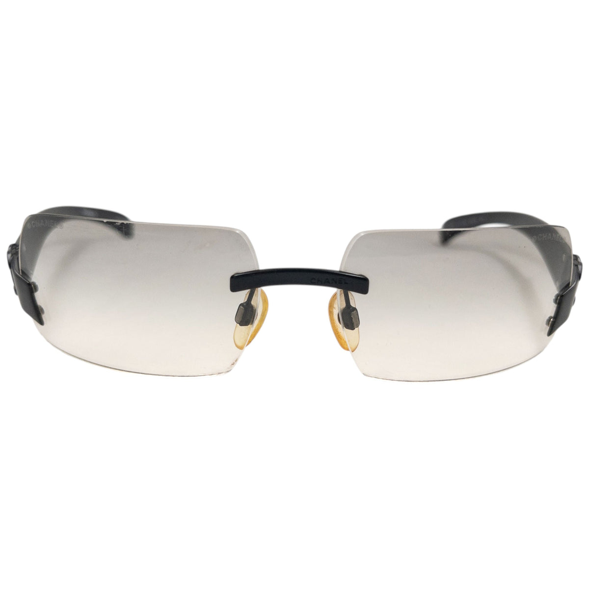 Vintage 2000s Chanel Rimless Sunglasses | O/S, Black