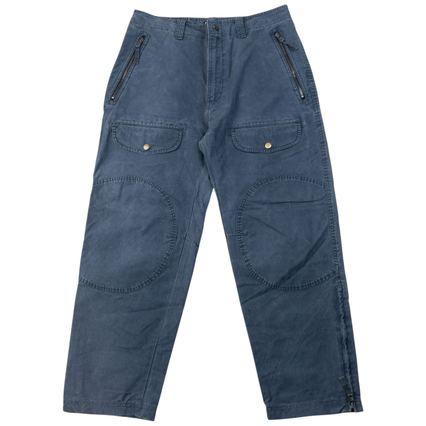 Vintage 2000s Ralph Lauren Polo Jeans Zip Cuff Trousers Size W31 | W31, Grey