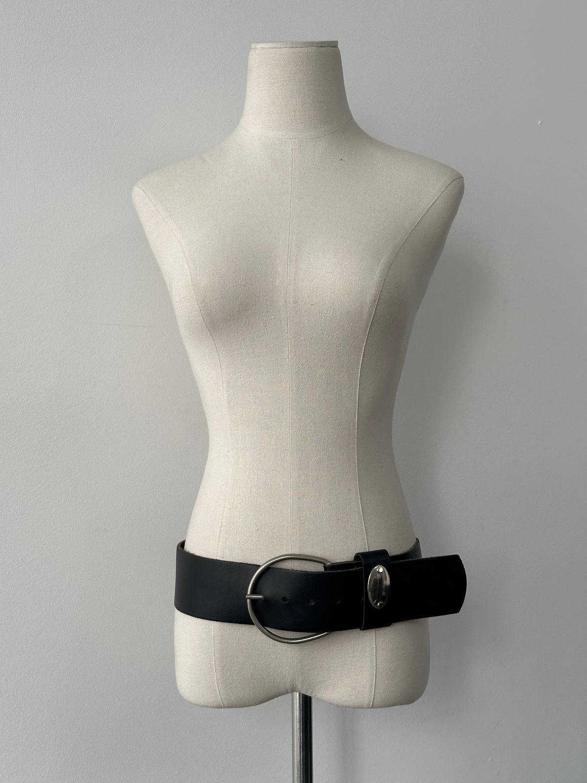 Vintage 1990s Leather Chunky Belt - W29-34