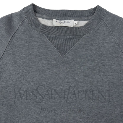 Vintage 2000s YSL Yves Saint Laurent Sweatshirt Size M | Medium, Grey