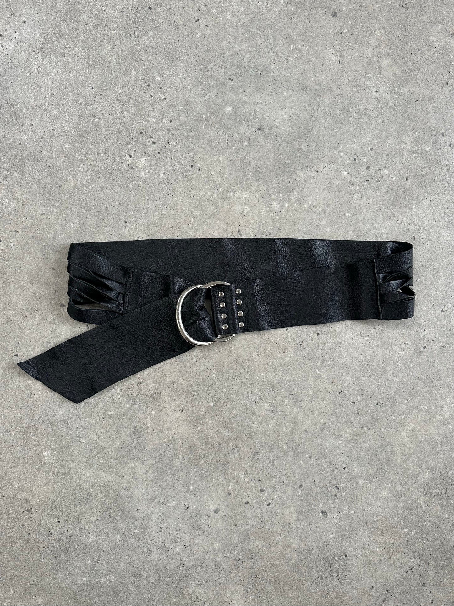 Gianni Versace Versus 1990s Leather Chunky Belt