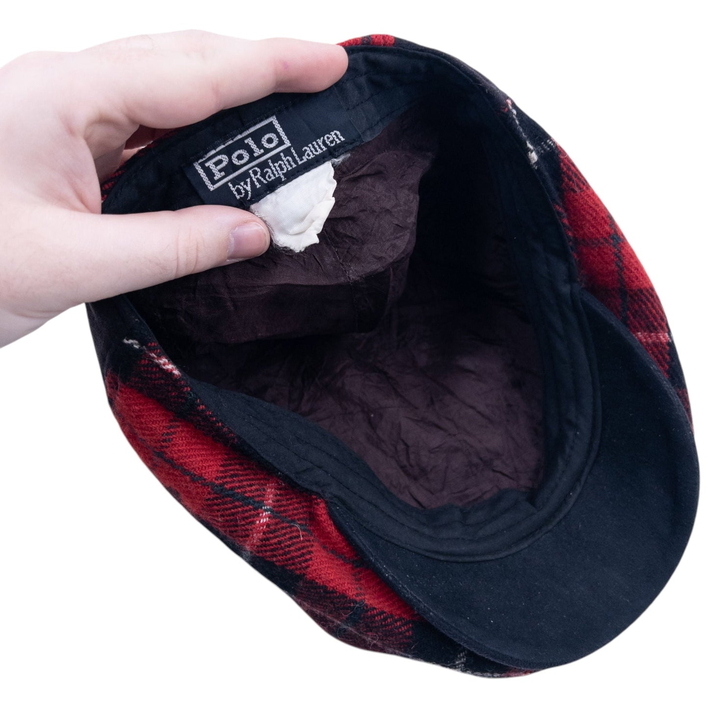Vintage Polo Ralph Lauren Tartan Wool Flat Cap Hat