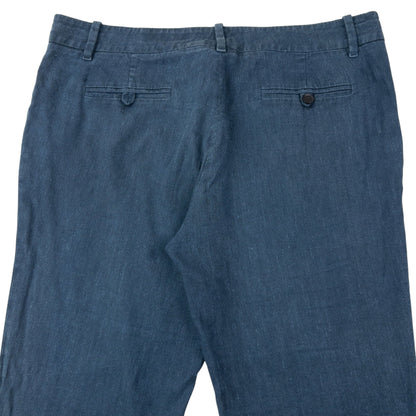 Vintage 2000s Gucci Linen Trousers Size W35 | W35, Navy