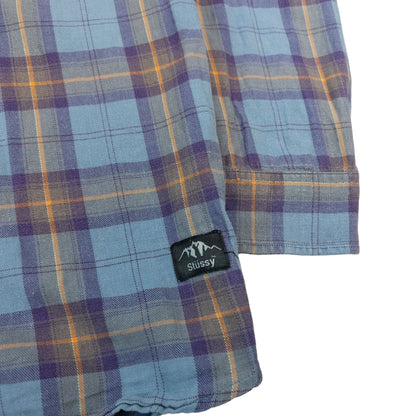 Vintage Stussy Striped Button Up Long Sleeve Shirt Size M