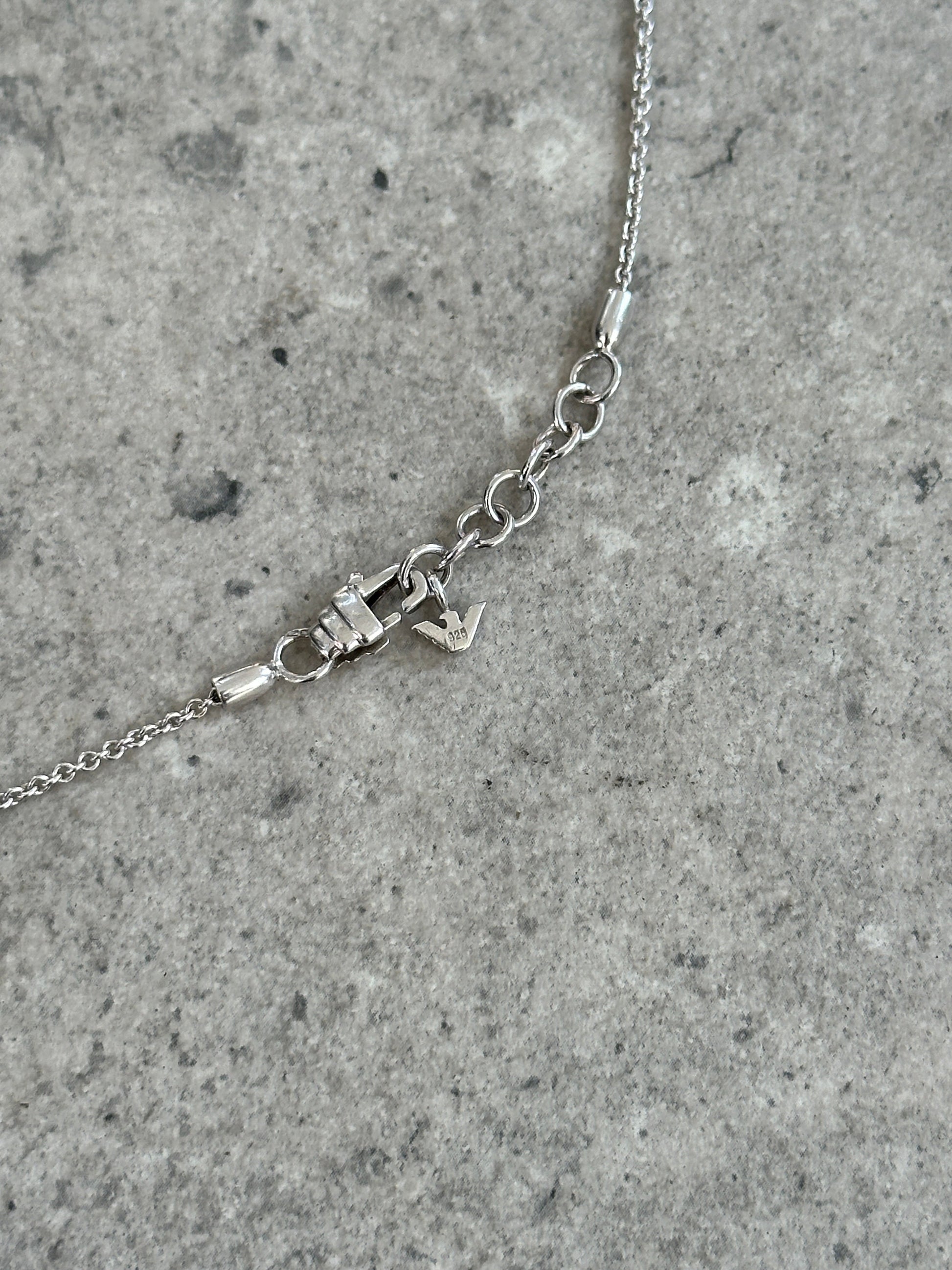 Emporio Armani 2000s Sterling Silver Lariat Necklace