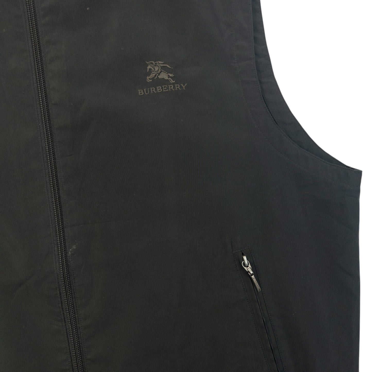 Vintage 2000s Burberry Zip Up Gilet Size XL | XL, Black