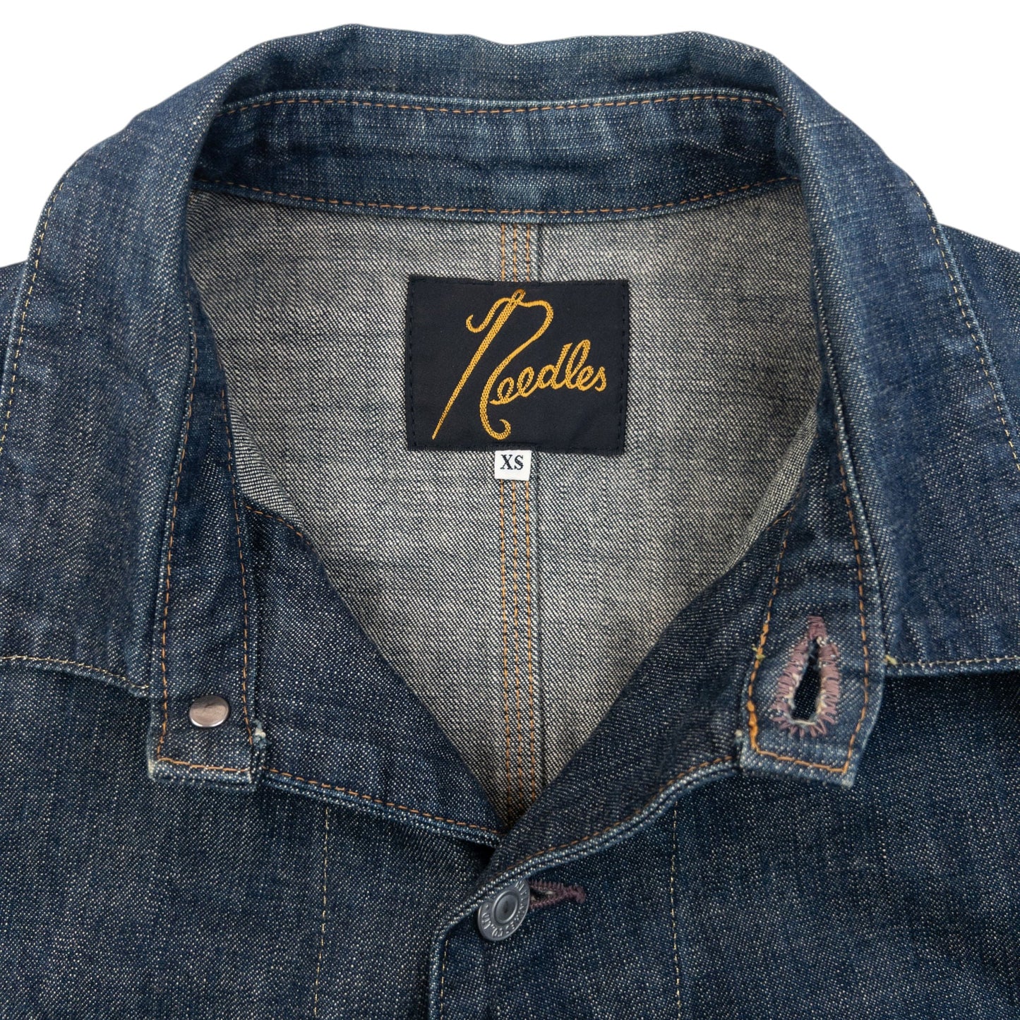 Vintage 90s Needles Button Up Denim Jacket Size XS | XS, Blue