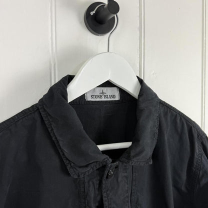 Stone Island Tela Smerigliata Overshirt Jacket Black (XL) | Extra Large, Black