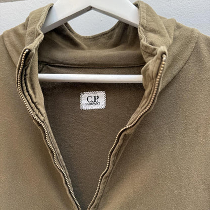 CP Company Full Zip Sweatshirt in Olive (L) | Large, Olive