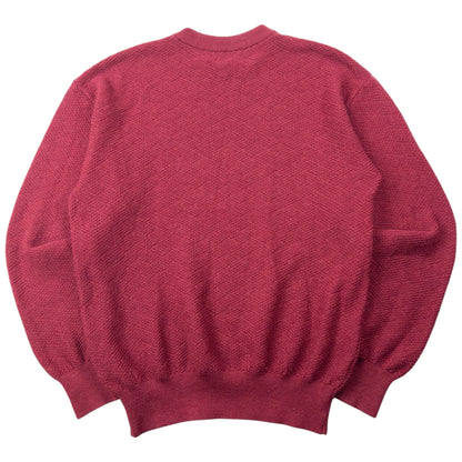 Vintage 2000s Burberry Golf Embroidered Knit Jumper Size M | Medium, Red