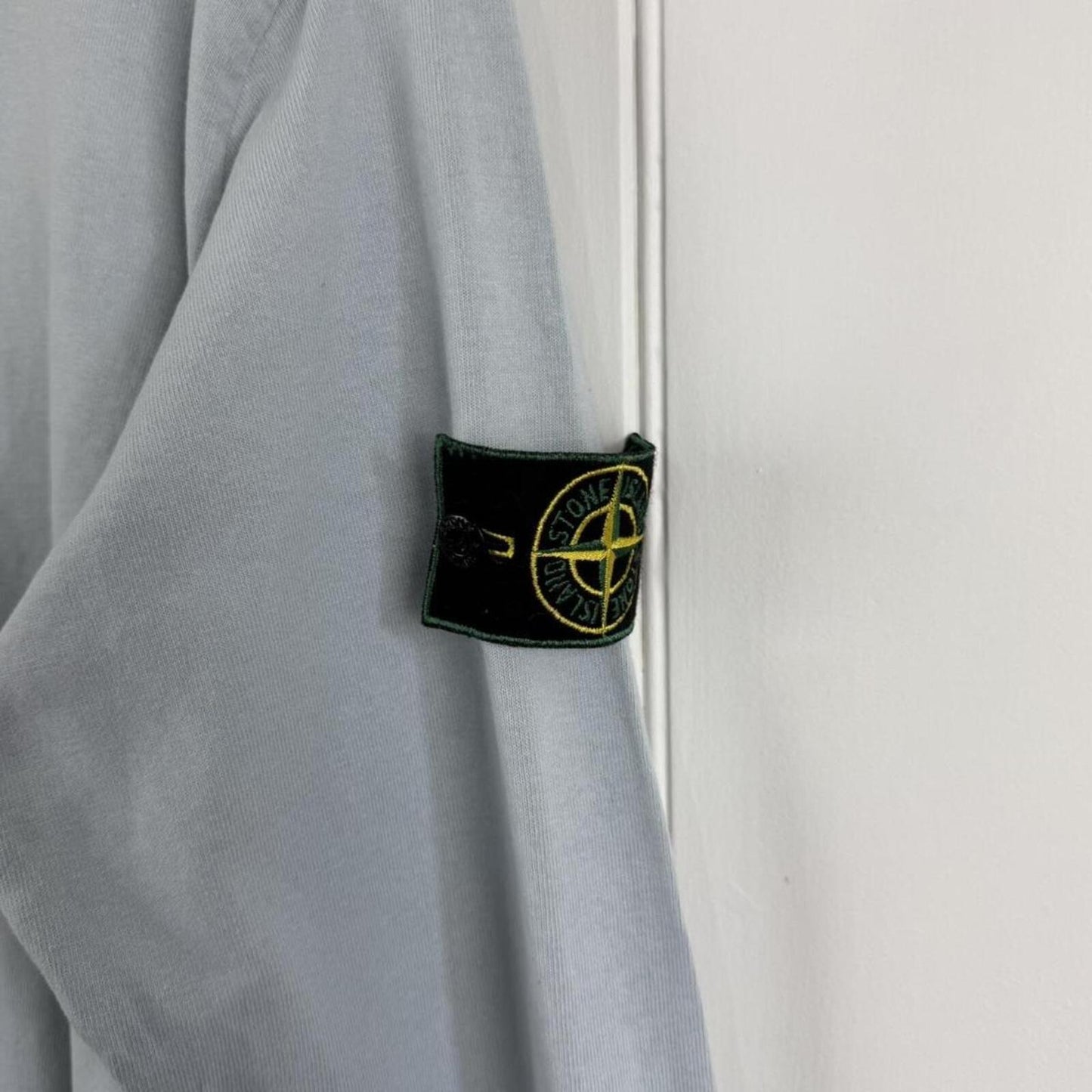 1996 Stone Island Mock Neck Long Sleeve T-Shirt (S) | Small, Blue