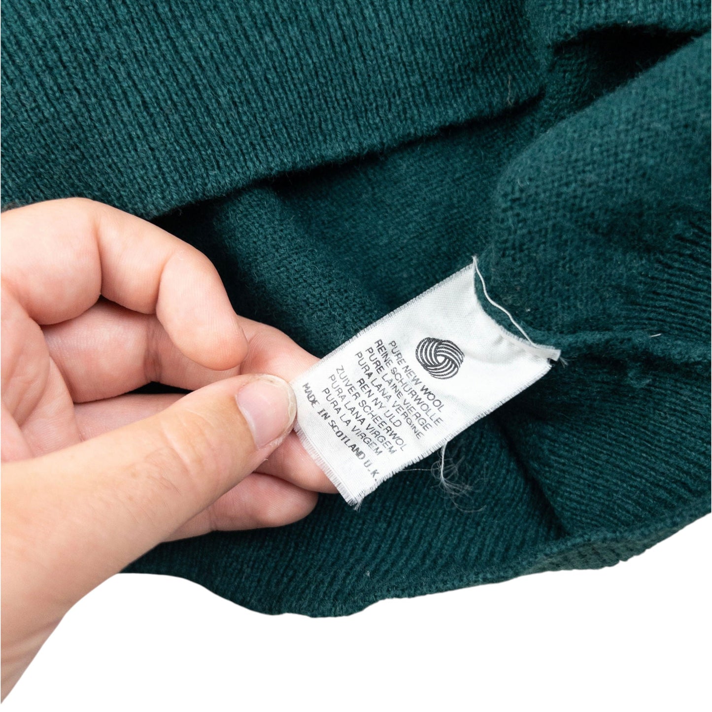 Vintage 90s Burberry Wool Jumper Size L | Large, Green