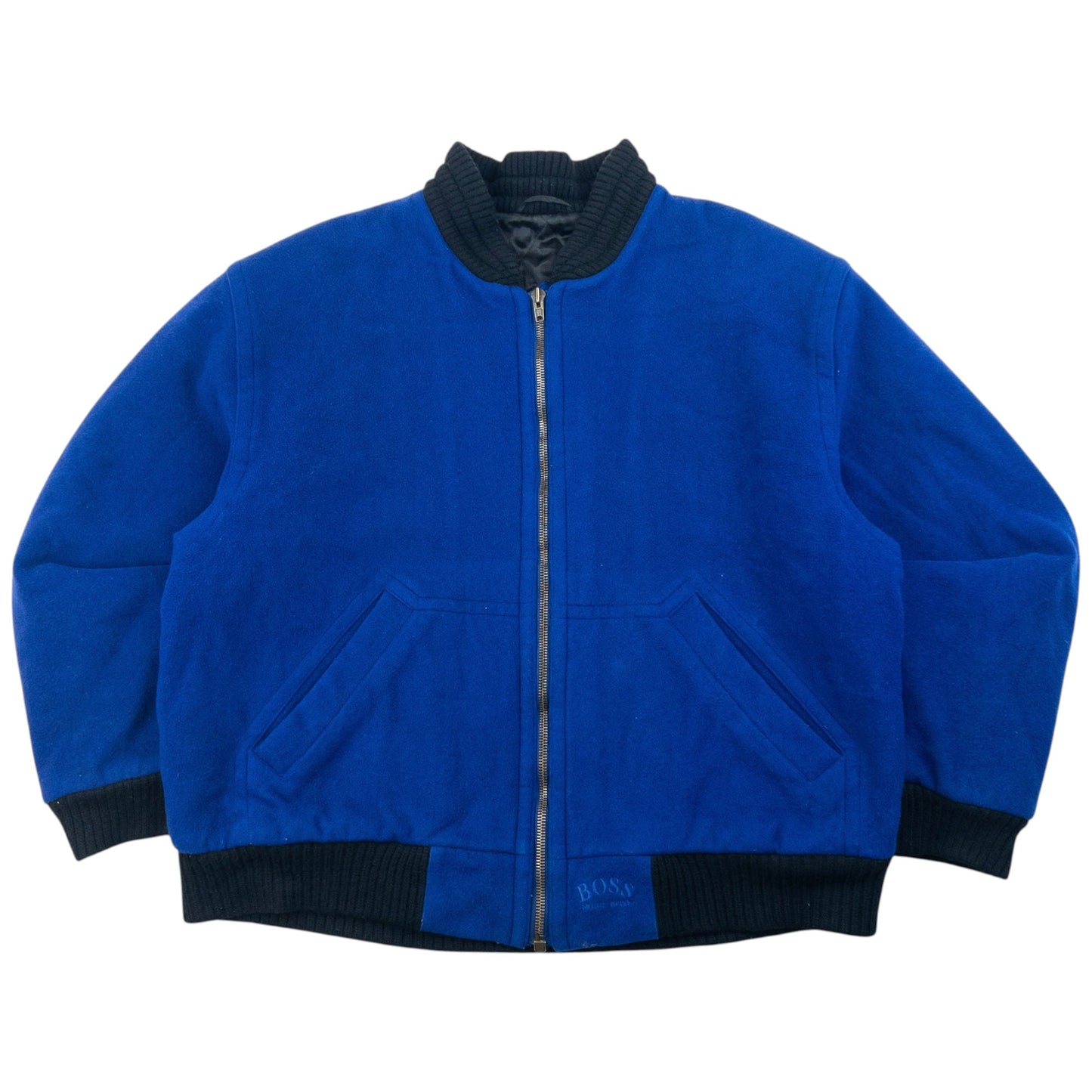Vintage 90s Hugo Boss Zip Up Cashmere Bomber Jacket Size XL | XL, Multicoloured