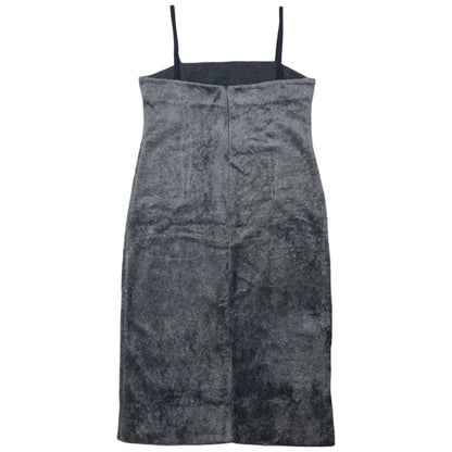 Vintage 2000s Dolce & Gabbana Fleece Dress Womens Size M | Medium, Grey