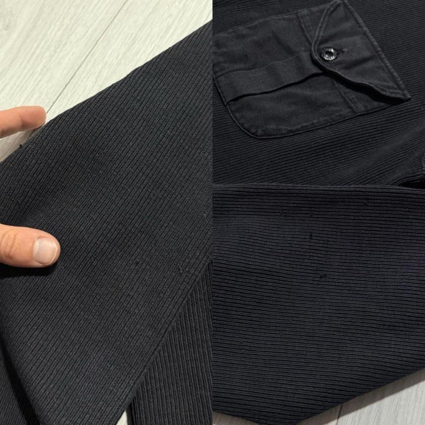 Stone Island S/S 2000 Ribbed Zip Up | XXL, Black