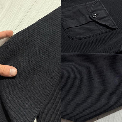 Stone Island S/S 2000 Ribbed Zip Up | XXL, Black