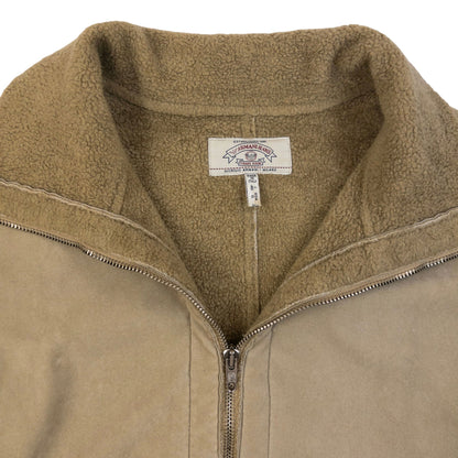 Vintage 90s Armani Jeans Fleece Lined Jacket Size M | Medium, Beige