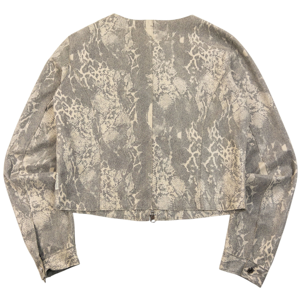 Vintage 2000s Armani Jeans Snakeskin Pattern Jacket & Trousers Set Womens Size L | Large, Black