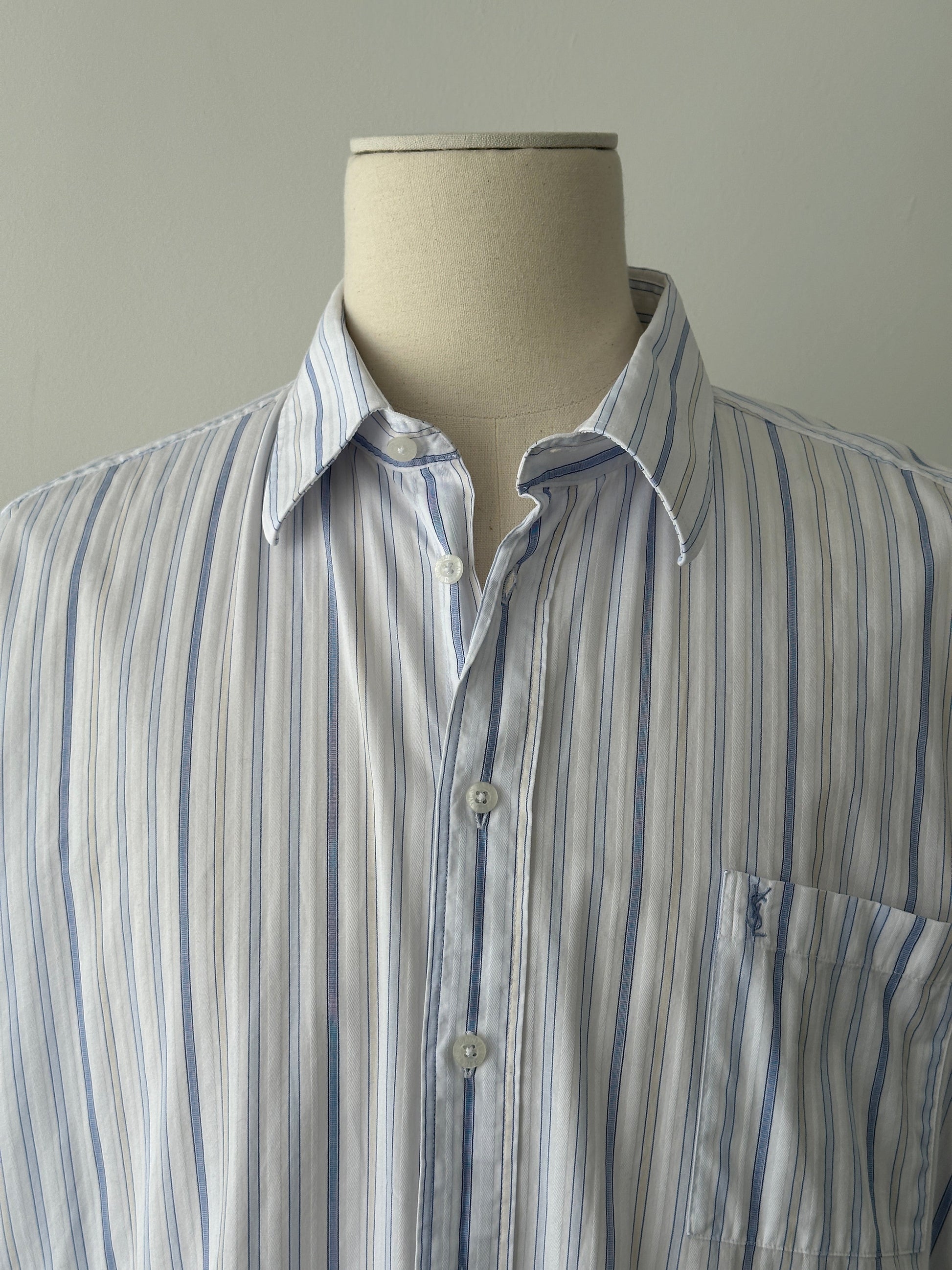 Yves Saint Laurent 2000s Pure Cotton Striped Shirt - XXL