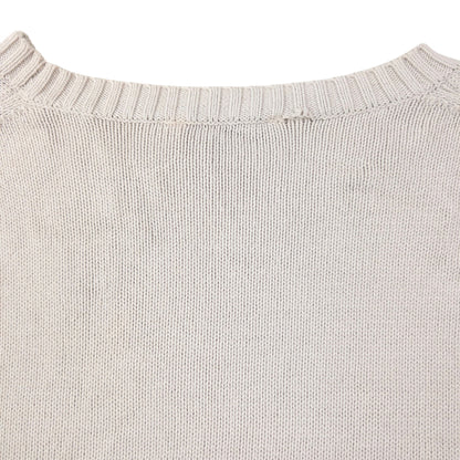 Vintage 2000s YSL Yves Saint Laurent Knit Jumper Size L | Large, Cream