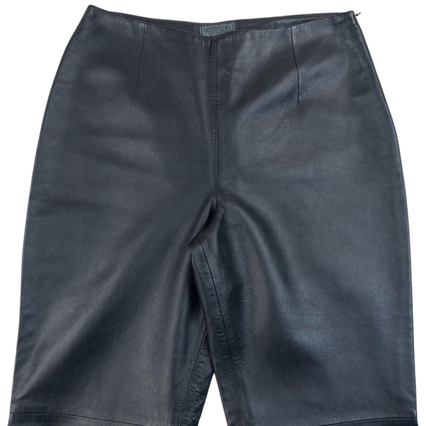 Vintage 2000s Versace Versus Leather Trousers Womens Size W26 | W26, Black