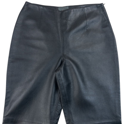 Vintage 2000s Versace Versus Leather Trousers Womens Size W26 | W26, Black