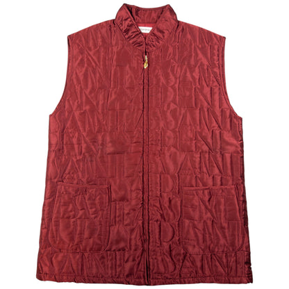 Vintage YSL Yves Saint Laurent Monogram Quilted Gilet Size L