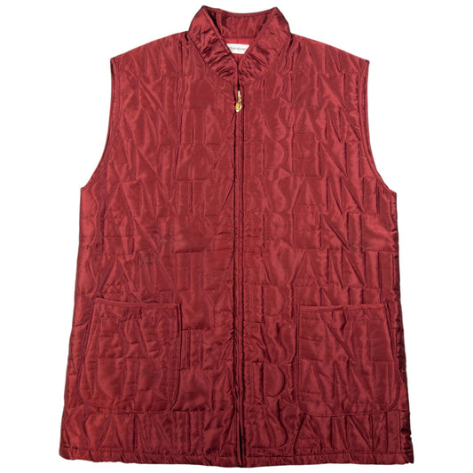 Vintage YSL Yves Saint Laurent Monogram Quilted Gilet Size L