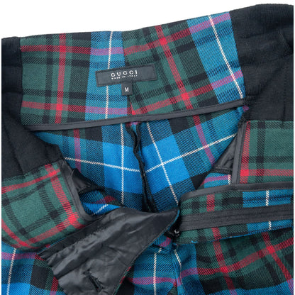 Vintage 2000s Gucci Checkered Wool Trousers Size M | Medium, Red