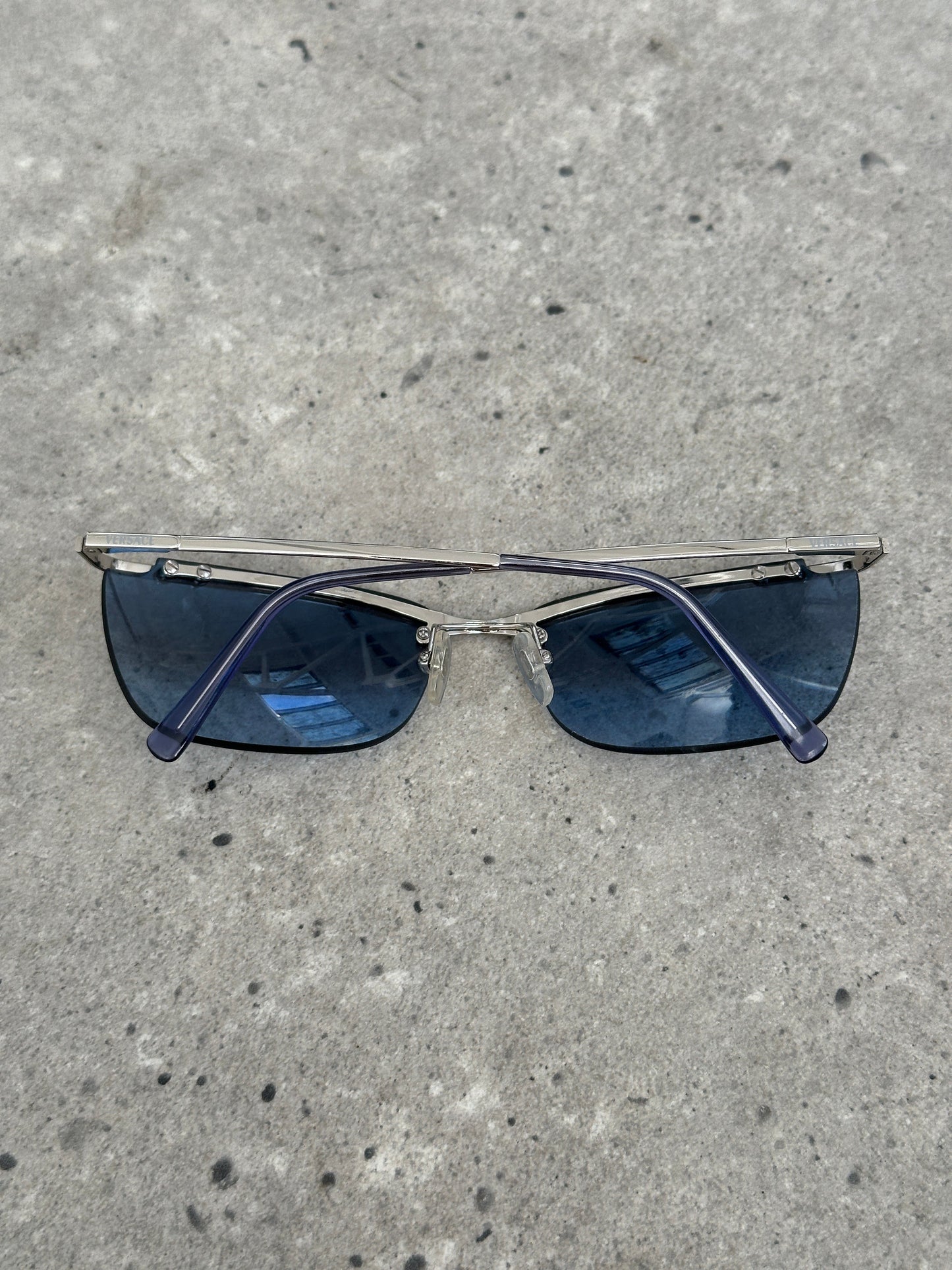 Versace 2000s Rimess Rectangular Sunglasses