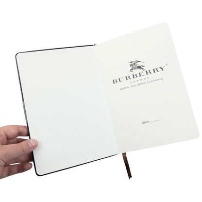 Vintage 2000s Burberry Leather A5 Notebook | O/S, Black