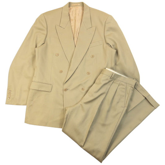 Vintage 90s YSL Yves Saint Laurent Jacket & Trousers Suit Set Size XL | XL, Beige