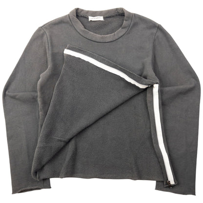 Vintage 90s Comme Des Garçons Side Zip Sweatshirt Womens Size S | Small, Grey