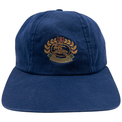 Vintage 90s Burberry Embroidered Hat | O/S, Navy