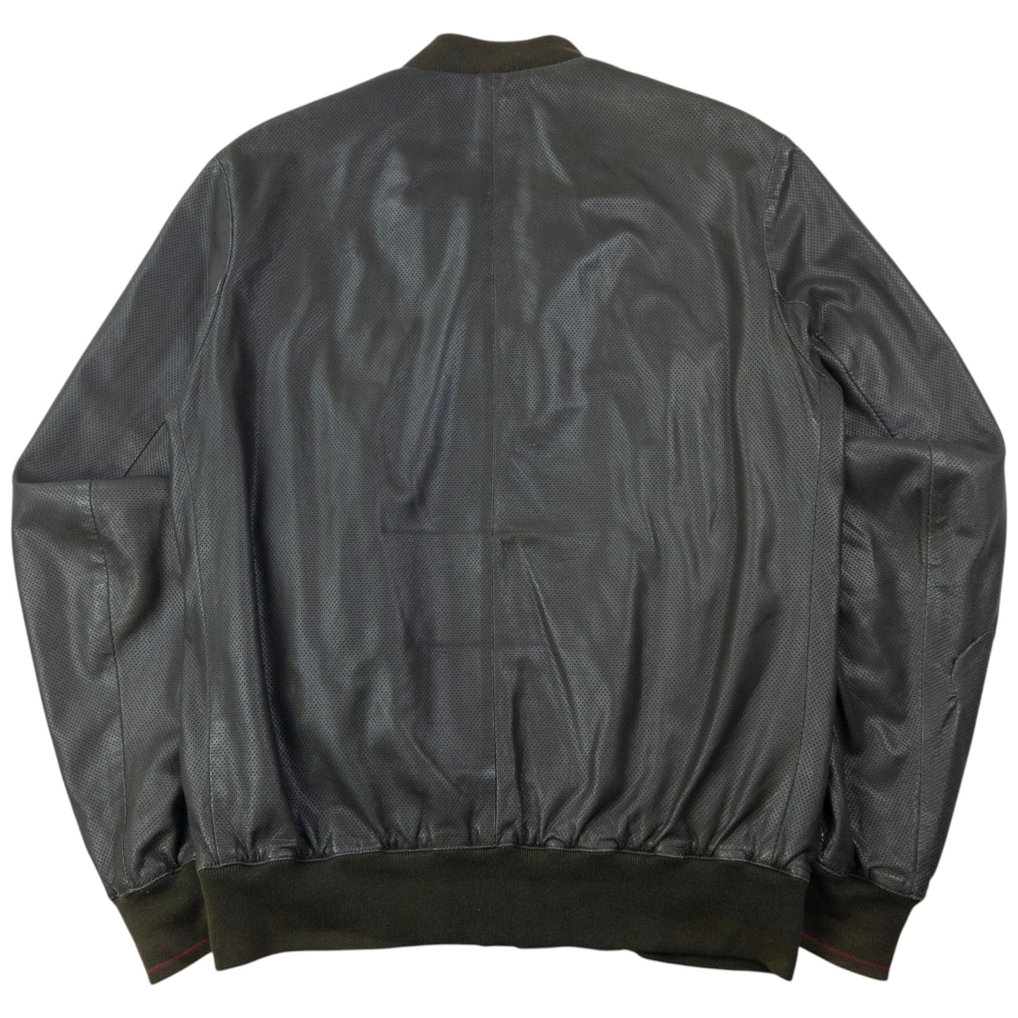 Vintage 2000s Gucci By Tom Ford Leather Bomber Jacket Size M | Medium, Green