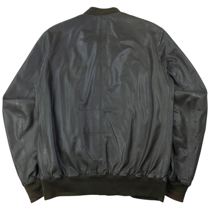 Vintage 2000s Gucci By Tom Ford Leather Bomber Jacket Size M | Medium, Green