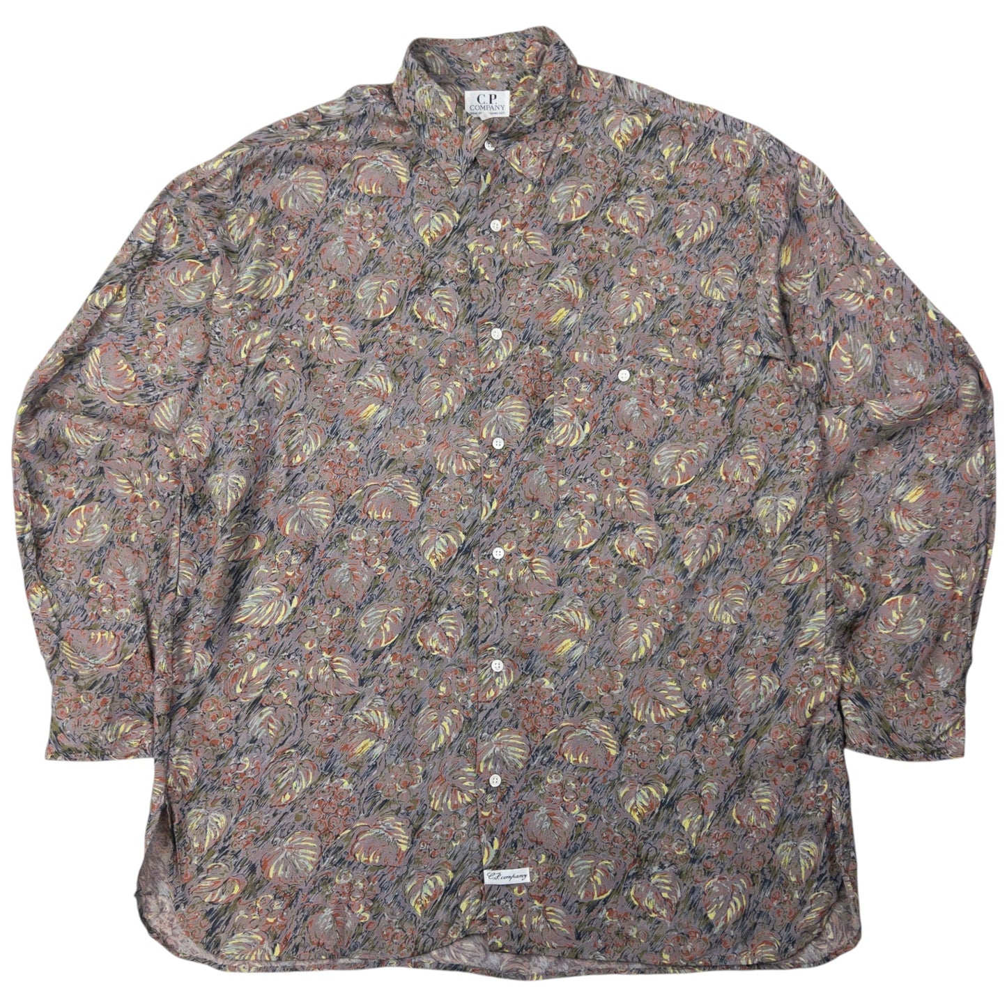 Vintage CP Company Tropical Long Sleeve Button Up Shirt Size L