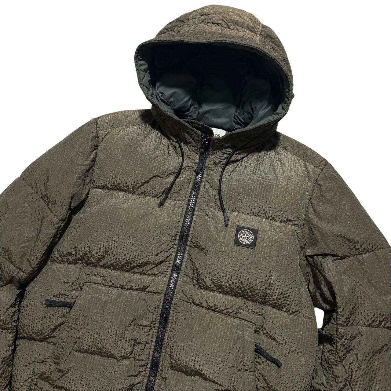 Stone Island Poly Colour Frame Down Jacket | Medium, Olive
