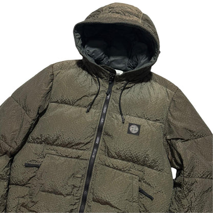 Stone Island Poly Colour Frame Down Jacket | Medium, Olive
