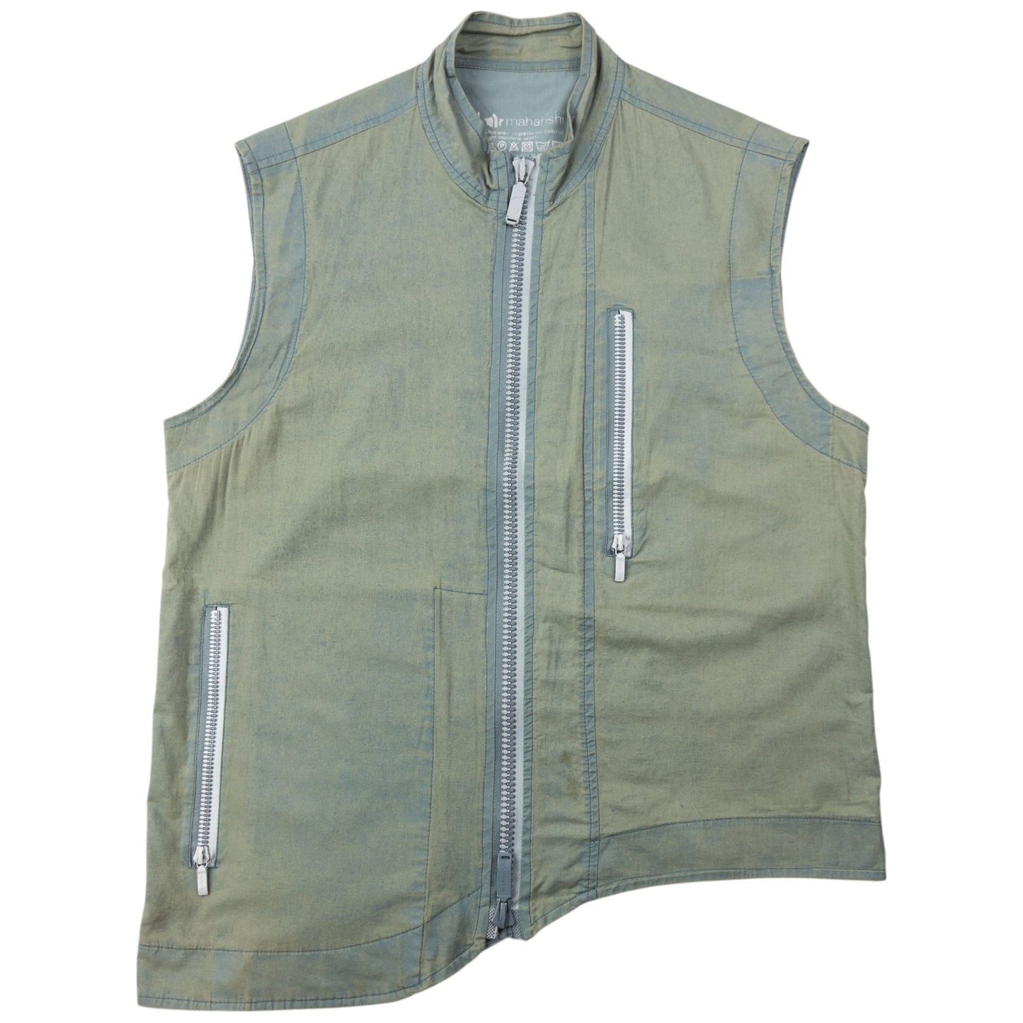 Vintage 1999 Maharishi Asymmetric Zip Up Gilet Size S | Small, Green
