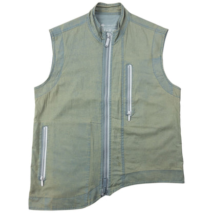 Vintage 1999 Maharishi Asymmetric Zip Up Gilet Size S | Small, Green