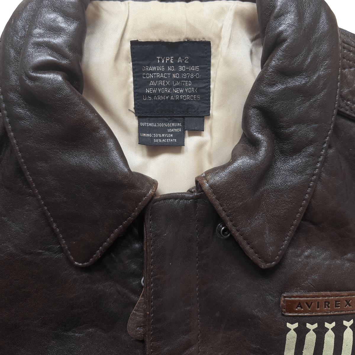 Avirex 'Wild Child' 1987 A2 Leather Flight Jacket - S / M | S / M, Red