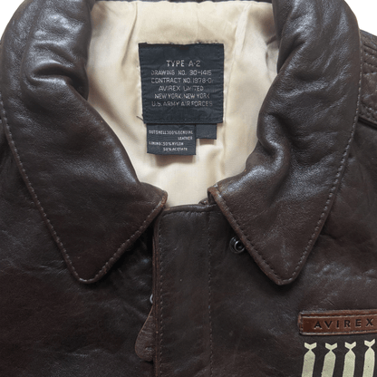 Avirex 'Wild Child' 1987 A2 Leather Flight Jacket - S / M | S / M, Red