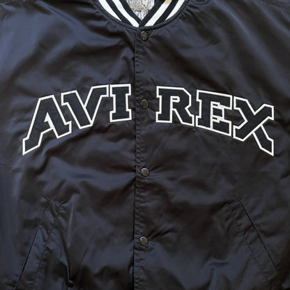 Avirex Spell Out Varsity Bomber Jacket - M