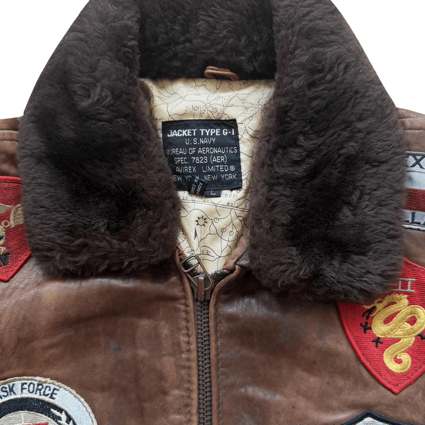 Avirex 1987 Top Gun G-1 Flight Jacket - L | Large, Brown